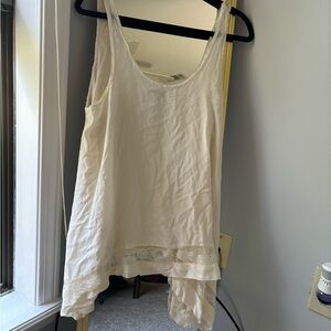 NWT Intimately Free People Cream Colored Cammy with Lace Accent at Bottom